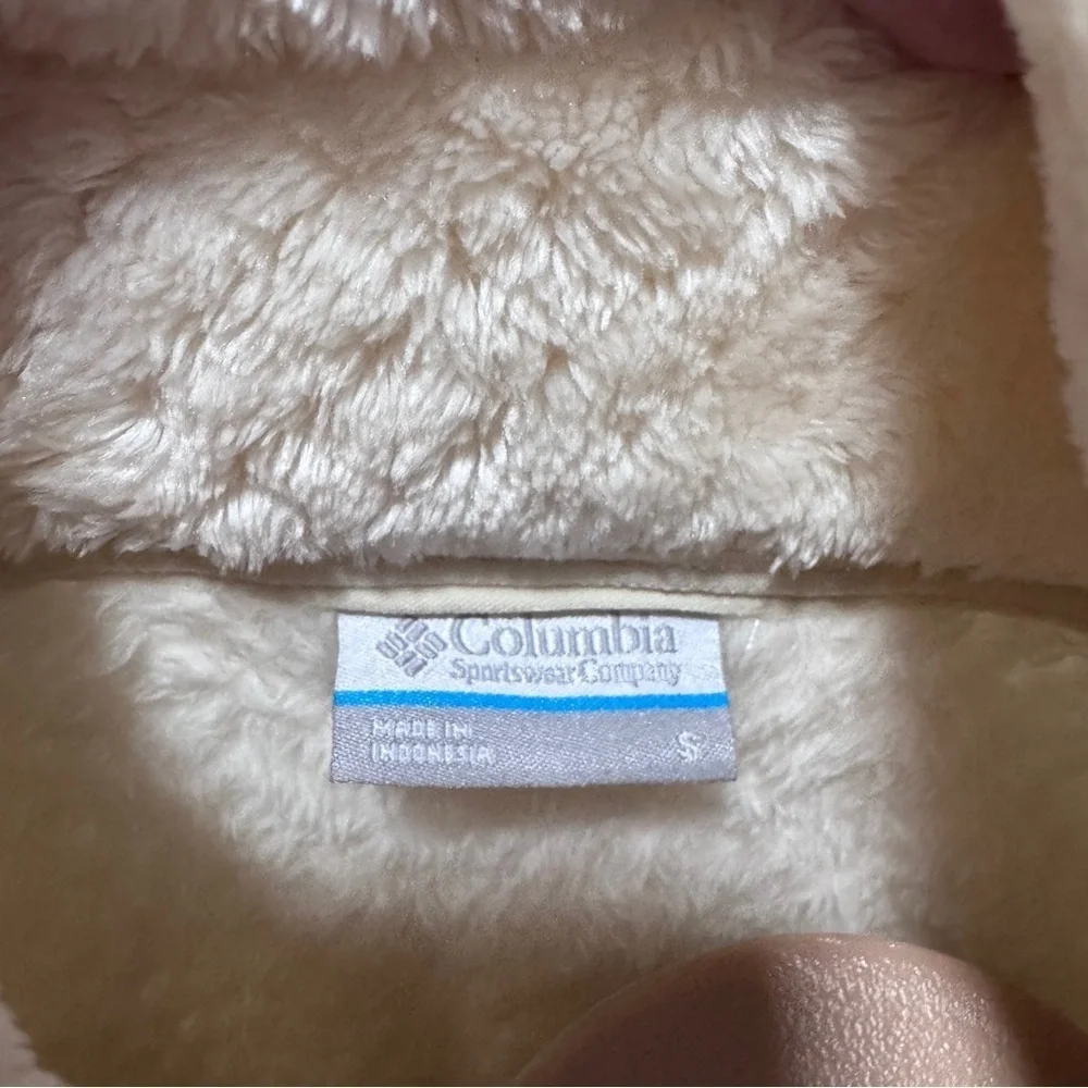Columbia Fire Side Sherpa Fleece Full Zip Jacket Cream Small